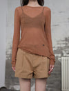 INTO THE EAST 25 Autumn/Winter Grainy Layered Short Casual Pants ITE-E1DGSS027CM20PT-TUO Camel
